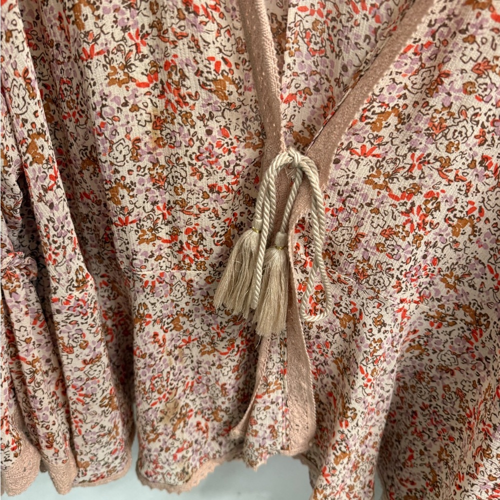 Free People Multicolor Floral Blouse